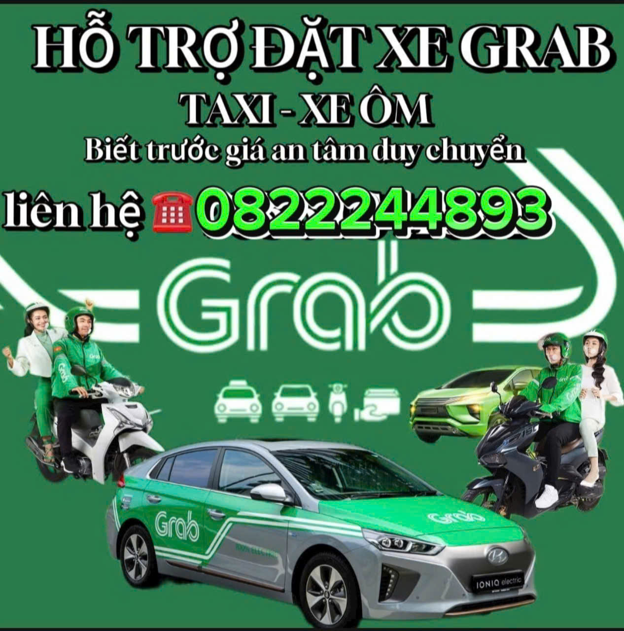 XE ÔM GRAB CỬA KHẨU MỘC BÀI