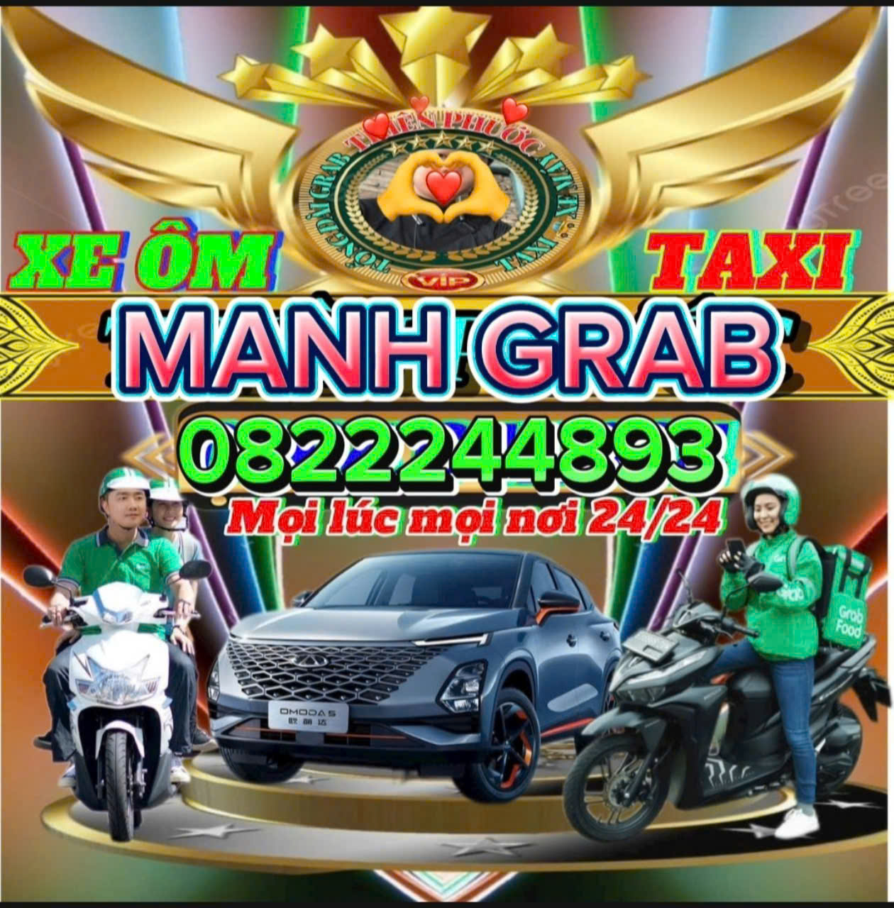 XE ÔM GRAB VĨNH THANH NHƠN TRẠCH