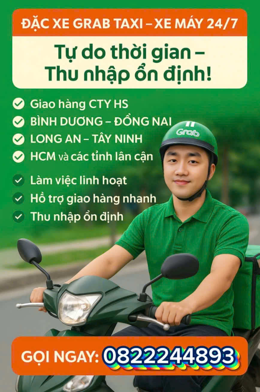 Dịch Vụ GRAB XE ÔM AN TÂY BẾN CÁT